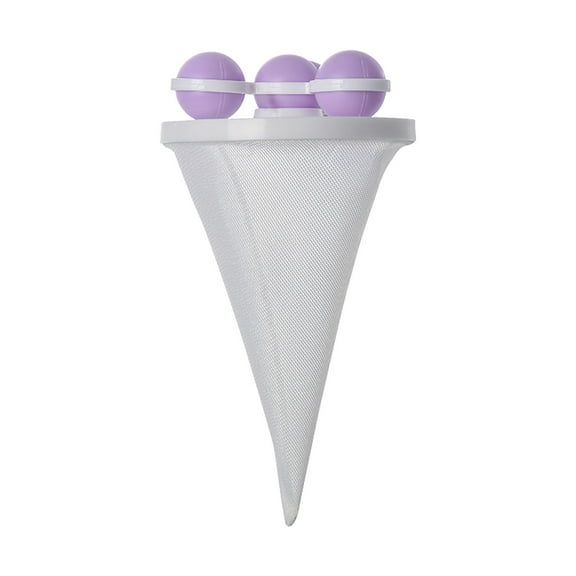 FHBVT Laundry Lint Catcher Pet Hair Remover Floating Conical Mesh Bag Reusable Washable Filter For Washing Machine Clothes Lint Fur Debris Removal Home Laundry Room Essential Accessory