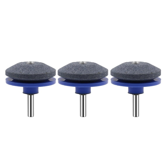FHBVT Lawn Mower Blade Sharpener Grinding Stone 3pcs Industrial Drill Attachment Wear-Resistant Grinder Fast Sharpening for Mower Tractor Rotary Tiller Blade Sharpening Garden Yard Tool Accessory