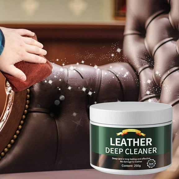 FHBVT Leather Cleaning Cream 250G Nourishing Cleaner Conditioner Restores Softness Removes Dirt Oil Stains Repairs Cracks Adds Shine For Sofa Car Seats Bags Shoes Clothing Leather