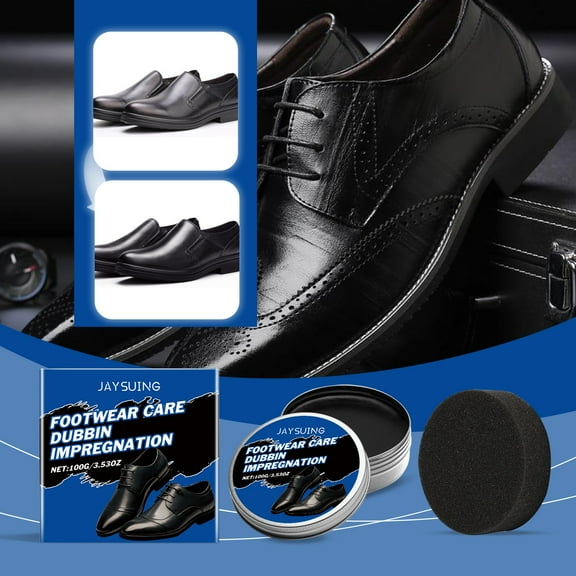 FHBVT Leather Shoe Care Wax Polishing Cream Gentle Nourishing Waterproof Protective Layer Restores Gloss Extends Shoe Life Maintains Premium Appearance for Dress Shoes Boots Loafers