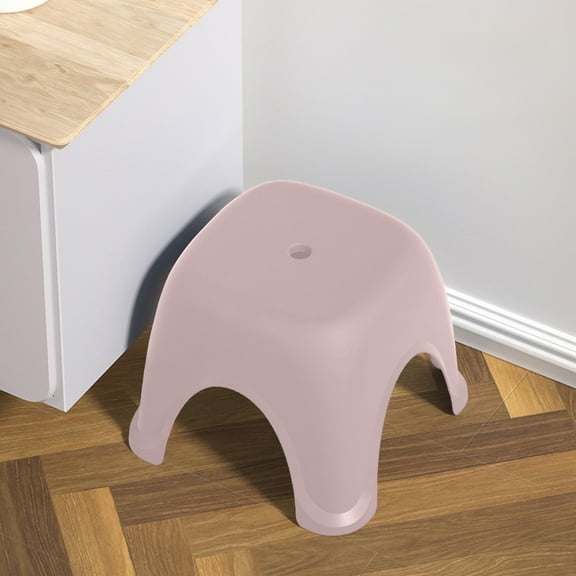 FHBVT Low Stepping Stool for Bathroom, Non-Slip Plastic Stool with Enhanced Stability for Adults, Versatile Stool for Living Room, Shower, Kitchen Counter, Bathroom Use, Home Essential