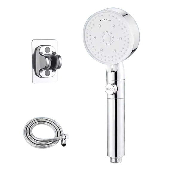 FHBVT Magical Eight Pressurized Showerhead Set 8 Adjustable Spray Modes Powerful Water Pressure Easy Installation Spa-Like Experience Modern Bathroom Decor Accessory For Home Daily Shower Routine
