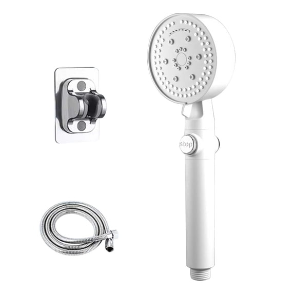 FHBVT Magical Eight Pressurized Showerhead Set 8 Adjustable Spray Modes Powerful Water Pressure Easy Installation Spa-Like Experience Modern Bathroom Decor Accessory For Home Daily Shower Routine
