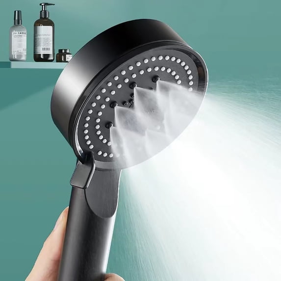 FHBVT Magical Eight Pressurized Showerhead Set 8 Adjustable Spray Modes Powerful Water Pressure Easy Installation Spa-Like Experience Modern Bathroom Decor Accessory For Home Daily Shower Routine