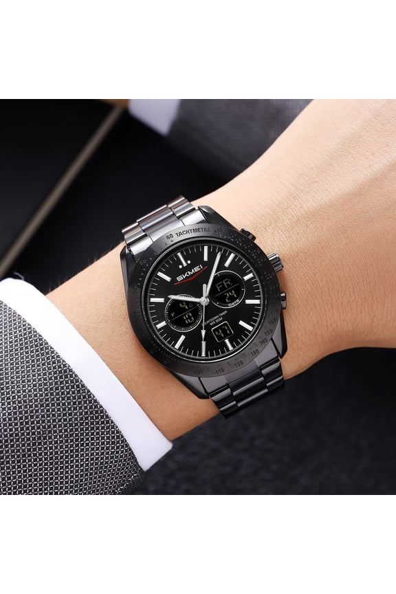 Men's Digital Sports Watch Waterproof Luminous Display Long Battery Life 12/24H Format Calendar Rugged Design for Hiking Camping Running Swimming Snorkeling Fishing Outdoor Daily Activities