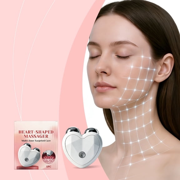 FHBVT Microcurrent Facial Lifting Massage Roller Portable USB Charging Multi Acupoint Stimulation Firming Lifting Eye Swelling Reduction for Home Travel Face Neck Daily Beauty Skincare Decor Device