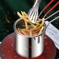 thumbnail image 1 of FHBVT Mini Deep Fryer with Basket, 304 Stainless Steel, Multifunctional Small Fryer for Fries, Chicken Legs, and Cutlets, Ideal for Home Kitchens, Small Spaces, Easy to Use for Quick Meals., 1 of 7