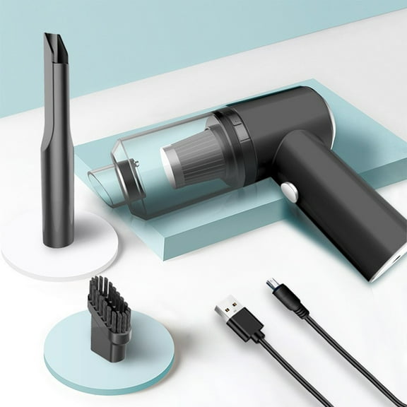 FHBVT Mini Handheld Car Vacuum Cleaner Wet Dry Portable Wireless High Suction USB Rechargeable Vacuum for Car Home Upholstery Mattress Hair Dirt Extended Brush High-Speed Motor Lightweight Easy Use