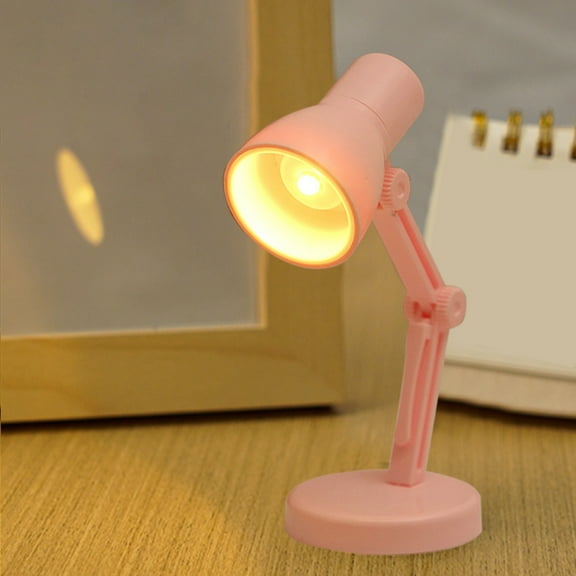 FHBVT Mini LED Desk Lamp, Portable Foldable Night Light with Magnetic Clip, Adjustable Warm Light for Reading and Desk Use, Energy Efficient, Eye-Care Technology for Comfortable Lighting