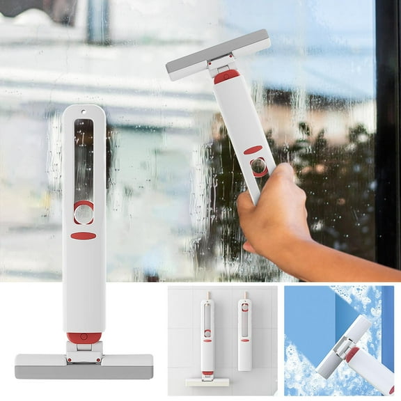 FHBVT Mini Tabletop Sponge Mop Hand Free Squeeze Design Strong Absorption Quick Dry Compact Desk Mop with 2 Refill Heads for Kitchen Bathroom Counter Window Screen Household Cleaning