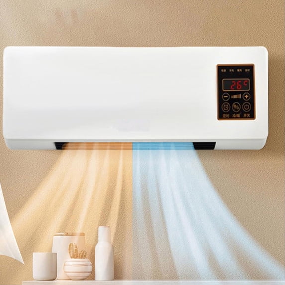 FHBVT Mini Wall Mounted Air Conditioner Silent Energy Saving Fast Cooling Smart Wind Adjustment Efficient Refrigerant Technology for Home Bedroom Living Room Summer Cooling AC Unit