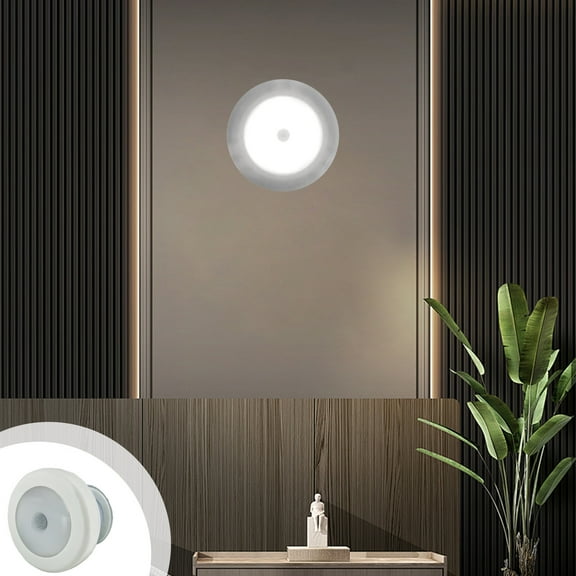 FHBVT Motion Sensor LED Wall Light, Battery-Powered Ceiling Lamp with Smart Sensing Technology, Energy-Saving Design and Adjustable Mounting Options, Ideal for Bedrooms, Closets, Hallways, Entryways