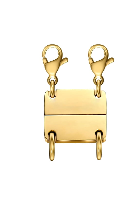 Multi-Layer Necklace Separator Magnetic Clasp Alloy Material Anti-Tangle Layering Connector For 3 Necklaces Bracelets DIY Jewelry Crafts Gold Silver Colors Lightweight Durable Easy to Use