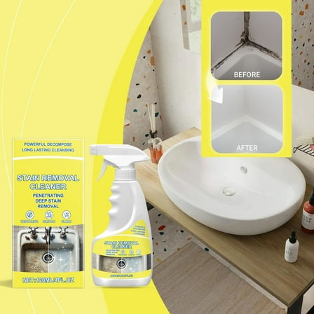 FHBVT Multi-Purpose Stain Remover – Powerful Cleaning Solution for Tile Crevices, Refrigerator Seals, Dirty Walls, and Toilet Corners, Fast-Drying, 120ml, Removes Soap Scum and Grime