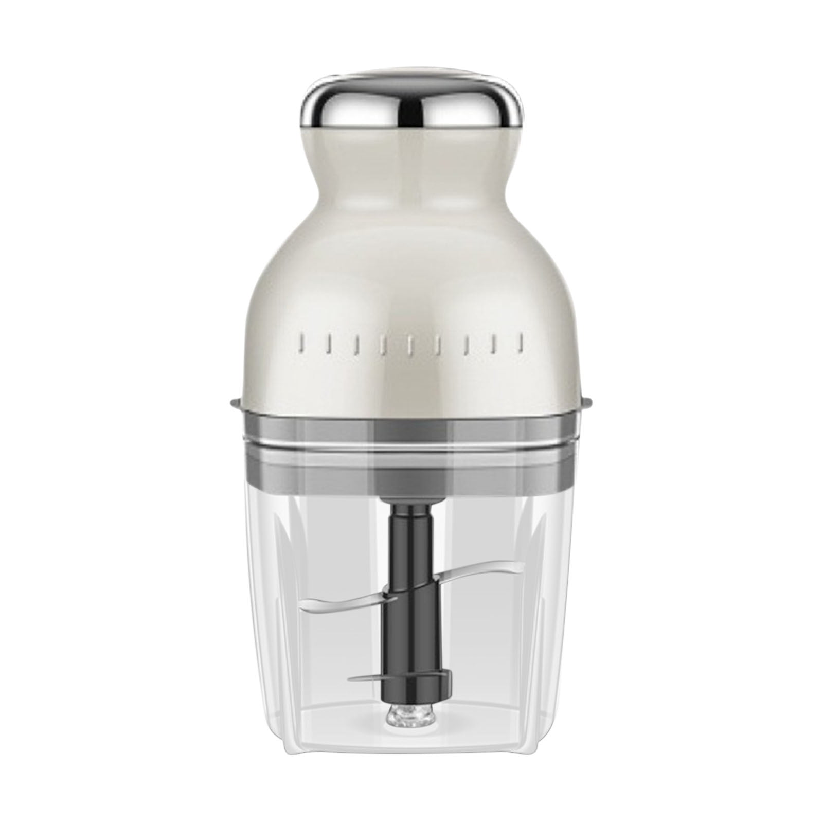 FHBVT Multifunctional Mini Food Processor 500ml Large Capacity Powerful Motor Detachable Stainless Steel Blade Meat Grinder Juicer Whisk Small Kitchen Appliance for Home Cooking Baby Food Making