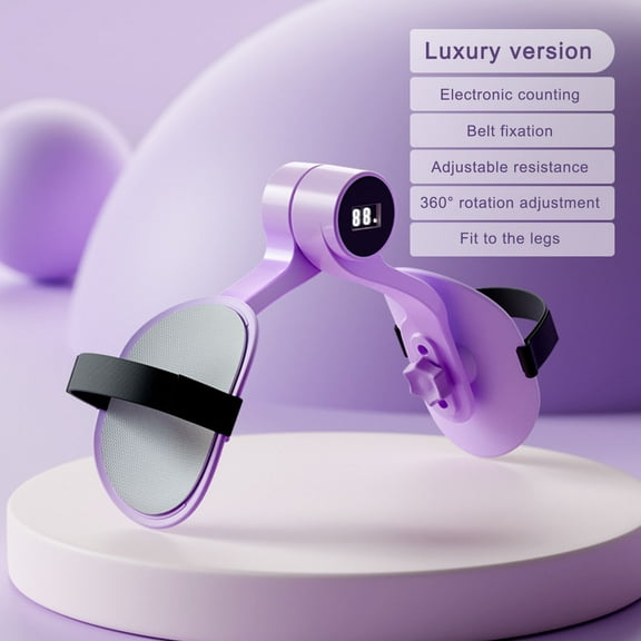 FHBVT Pelvic Floor Thigh Exerciser&2025 Upgraded 360° Rotation Digital Display Non-Slip TPR Steel for Leg Shaping Buttocks Lifting Waist Beautifying Home Office Women Fitness Workouts