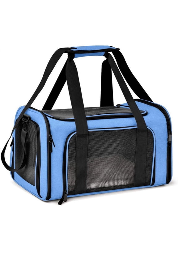 Pet Travel Carrier Portable Mesh Dog Cat Transport Box Spacious Interior Adjustable Shoulder Strap Easy Cleaning for Small Medium Pets Daily Outing Vet Visits Travel Comfortable Pet Carrier Bag