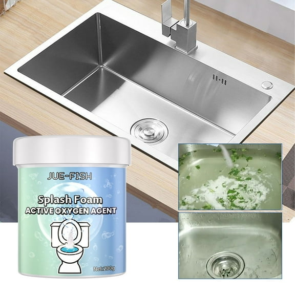 FHBVT Pipe Dredger Deodorant Cleaner – Effective for Toilet & Bathroom, Non-Corrosive, Safe for Septic Systems, Easy-to-Use Cleaning Powder for Drainage and Sink Systems, 200g, Powerful Odor Removal