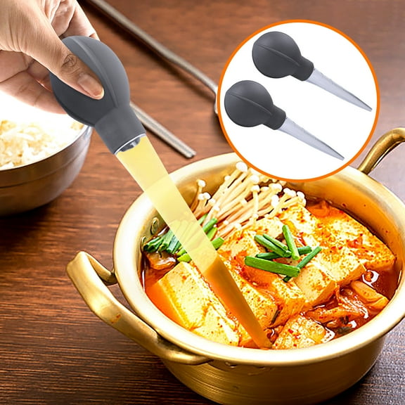 FHBVT Plastic Graduated Pipette Measuring Tool, Kitchen Baster for Juices Marinades and Sauces, Heat Resistant Nylon for High-Temperature Cooking, Perfect for Roasting, Grilling and Moistening Meats