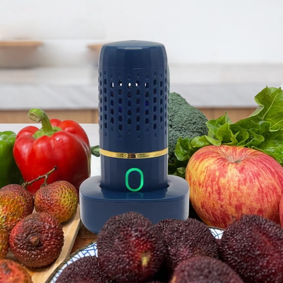 Portable 4400mAh Capsule Fruit & Vegetable Washing Machine, USB Rechargeable Automatic Cleaner for Kitchen, Removes Dirt and Germs for Fruit, Vegetables, Meat, Seafood