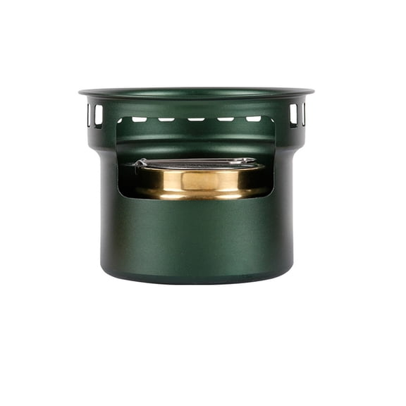 FHBVT Portable Aluminum Alloy Windproof Stove Foldable Lightweight Outdoor Picnic Camping Tea Stove Liquid Solid Fuel Stove Head Household Tea Cooker Heating Stove for Outdoor Hiking Backpacking Home