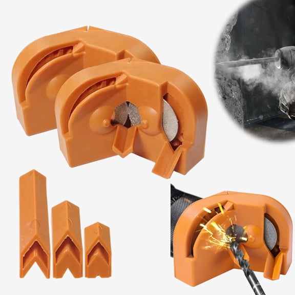FHBVT Portable Drill Bit Grinder Sharpener Diamond Abrasive Sheet Replaceable Multi-Functional for Grinding Polishing Drilling Old Bit Repair Ergonomic Grip for DIY Electrician Woodworking Tool