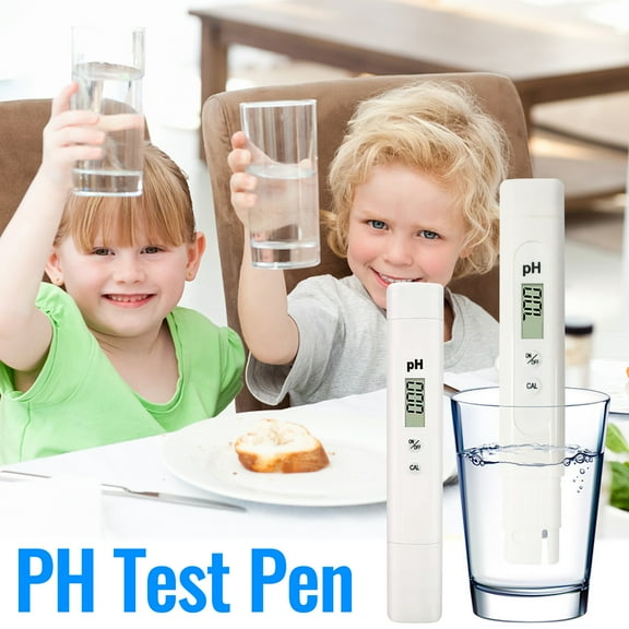 FHBVT Portable Fish Tank PH Tester Pen 0.01 High Accuracy Automatic Calibration With Buffer Powder Digital Display Wide Range For Drinking Water Hydroponics Aquarium Pool Water Test Accessory