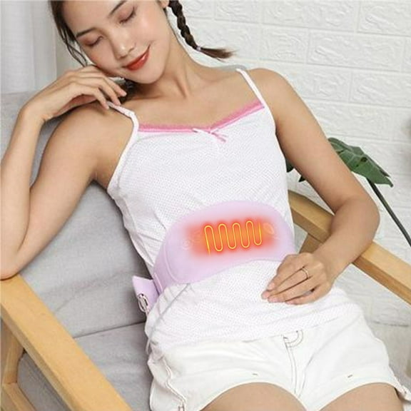 FHBVT Portable Heating Pad with 3 Heat and 3 Vibration Massage Modes, Fast Heating Wrap Belt for Abdomen, Rechargeable and Adjustable, Ideal for Women, Menstrual Pain Relief, Comfortable Convenient
