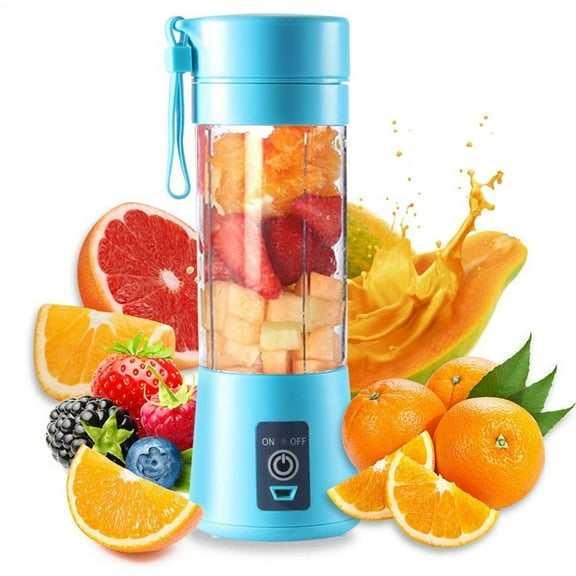 FHBVT Portable USB Rechargeable Juicer, 6 Blades Handheld Fruit Blender for Shakes, Smoothies, On-the-Go Juicer, Ideal for Travel, Sports, Fitness, and Outdoor Adventures, Great for Healthy Drinks