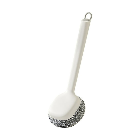 FHBVT Pot Brush with Long Handle for Easy Cleaning of Pots, Dishes, Sinks, and Stoves, Powerful Decontamination, Soft and Durable Bristles, Convenient for Scrubbing without Leaving Marks