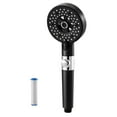 thumbnail image 1 of FHBVT Pressurized Shower Head With Water Purification Cotton Core 5-Spray Modes Self-Cleaning One-Button Stop For Bathroom Home Bath RV Travel Christmas New Year High-Pressure Shower Head, 1 of 6