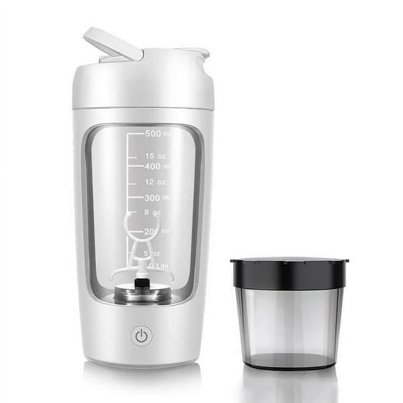 FHBVT Protein Shaker Bottle Fully Automatic Stirring Cup with Powder Box High-Speed Mixing for Smooth Protein Shakes Coffee Smoothies for Fitness Enthusiasts and Active Lifestyles