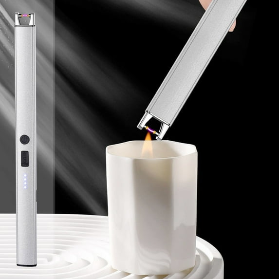 FHBVT Rechargeable Lighter USB Electronic Ignition Stick Windproof Extended Handle Lighter for Kitchen Gas Stove Candle Barbecue Outdoor Camping Holiday Party Favors Gifts Household Tools