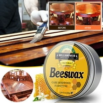 FHBVT Red Wood Furniture Wax Solid Beeswax Polish 200g Natural Brightening Scratch Filling Protective Layer Long-Lasting Shine Enhances Wood Texture for Tables Cabinets Shelves Home Decor