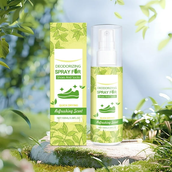FHBVT Shoes and Socks Deodorizing Spray, Long-Lasting Odor Removal for Footwear, Keeps Shoes Fresh, Convenient for Travel, Sports Shoes, Leather Shoes, and Everyday Use, Refreshes in Seconds