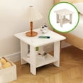thumbnail image 1 of FHBVT Small Side Table Sofa End Table Living Room Coffee Table Bedside Nightstand Compact Space Saving Multi Functional Table for Small Apartment Bedroom Dorm Room Living Room Home Office Daily Use, 1 of 6
