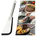 thumbnail image 1 of FHBVT Stainless Steel Fish Spatula Nonstick Slotted Turner Flexible Heat Resistant Kitchen Tool Soft Grip Handle Perfect for Flipping Eggs Pancakes Fish Burgers Cooking Baking Grill Holiday Decor, 1 of 5