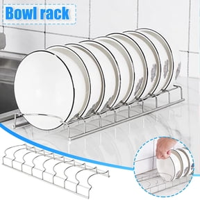 FHBVT Stainless Steel Kitchen Storage Rack, Multi-Function Dish Rack for Bowl and Plate Organization, Vertical Space Saving Storage for Kitchen and Cabinets, Easy to Clean and Rust-Resistant Design