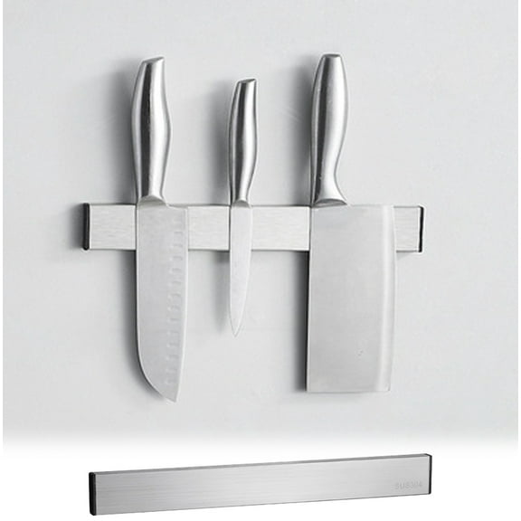 FHBVT Stainless Steel Magnetic Kitchen Shelf, Wall-Mounted Tool Rack for Knives, Utensils and Kitchen Accessories, Space-Saving Design for Easy Storage Convenient Kitchen Organization for Home Use