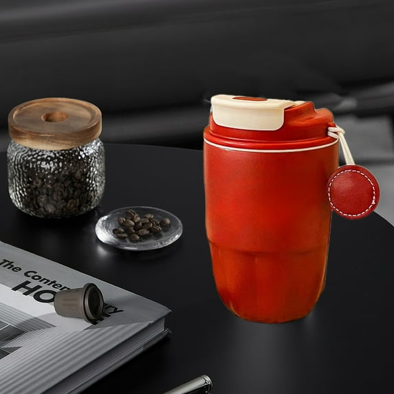 FHBVT Stainless Steel Thermal Mug Portable Insulated Coffee Tea Milk Cup 316 Liner Leakproof 360 Degree No-Spill Travel Office Home Use Multicolor Options Smart Temperature Display Perfect Gift