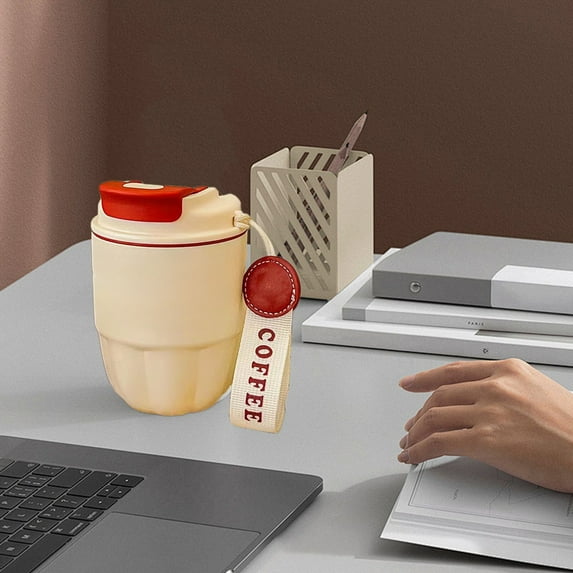 FHBVT Stainless Steel Thermal Mug Portable Insulated Coffee Tea Milk Cup 316 Liner Leakproof 360 Degree No-Spill Travel Office Home Use Multicolor Options Smart Temperature Display Perfect Gift