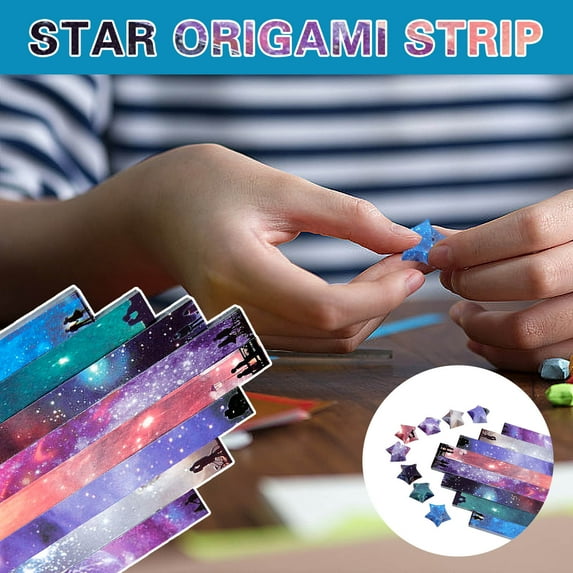 FHBVT Star Paper Strips for DIY Crafts, Colorful Folding Star Paper for Handicrafts, Perfect for Kids & Adults, Romantic Wish Stars for Decorations, Ideal for Friendship & Gift Making