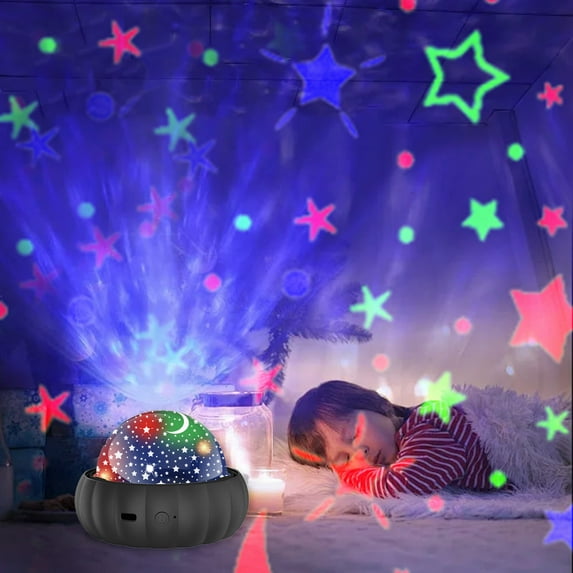 FHBVT Star Projector Light for Bedroom with Multiple Color Projections Star Night Light for Relaxing Ambiance Sleep Aid for Kids Adults Ideal for Party Home Decor Movie Nights Bedroom Night Light