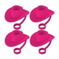thumbnail image 1 of FHBVT Straw Toppers for Cups, 4 Pcs Multicolor Cowboy Hat Accessories for 30-40mm Straws, Fun Reusable Straw Covers for Drink Decoration for Parties BBQ Outdoors School, Unique Drink Presentation, 1 of 5