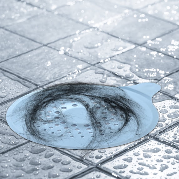 FHBVT TPR Hair Catcher Shower Strainer Drain Protector Flexible Non-Slip Reusable Bathroom Tub Sink Laundry Kitchen Filter Prevent Clogs Bright-Colored Easy Clean Install Fits Flat Drains Home Gadget