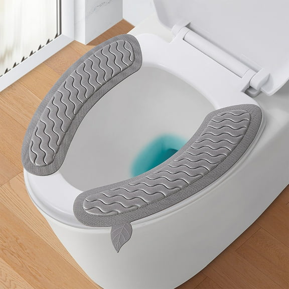 FHBVT Thickened Toilet Mat, Adhesive Rainproof Toilet Seat Cover for Comfort and Hygiene, Soft and Easy to Clean, Stylish Bathroom Cushion for Toilet Seats, Durable and Easy Installation