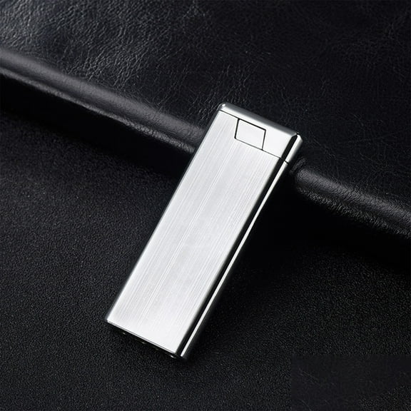 FHBVT Thin Wheel Metal Lighter Windproof Compact Portable Refillable Butane Gas Lighter Sleek Durable Design Easy Ignition Camping Hiking Outdoor Travel Emergency Tool Stylish Collection Piece