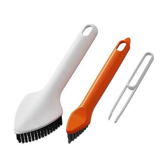 FHBVT Three-in-One Cleaning Brush, Multifunctional Plastic Cleaning Brush for Bathroom & Floor, Efficient Corner Scrubbing, Easy Handle for Stubborn Dirt & Hair Removal