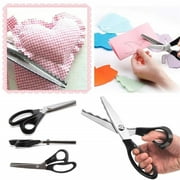 FHBVT Tooth Cloth Scissors, Stainless Steel Serrated Pinking Shears for Fabric, Leather and Paper Cutting, Ergonomic Handles for Comfort and Control, Perfect for Quilting and DIY Crafts