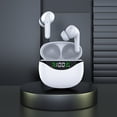 thumbnail image 1 of FHBVT True Wireless Bluetooth Earbuds Intelligent Noise Reduction LED Digital Power Display HiFi Stereo Sound Fingerprint Touch Control Compatible with All Phones Sports Gym Running Gaming, 1 of 8